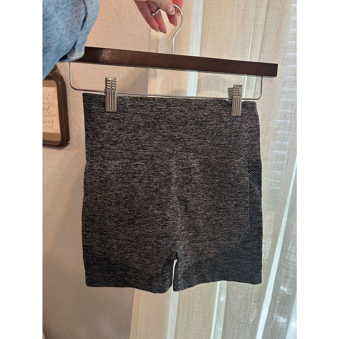 Amazon Heather Gray/Black Workout Shorts
